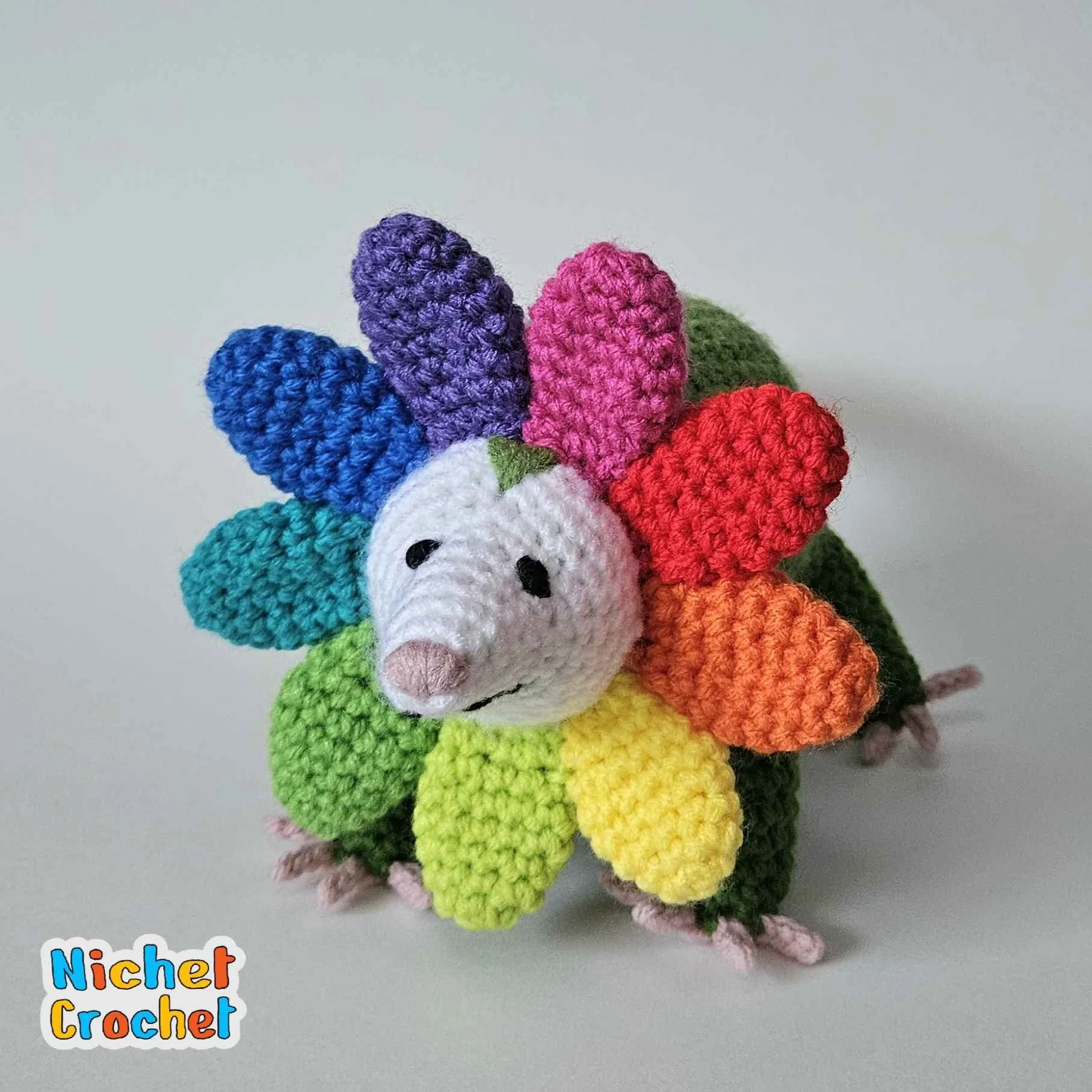 Crochet Kiwi Clown Opossum — Nichet Crochet
